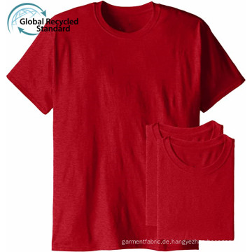 Recycelbarer gedruckter Polyester -Stoff Kurzarm T -Shirts